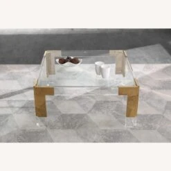 Other Coffee Table In Clear Acrylic & Gold Steel Base 10 Other Coffee Table In Clear Acrylic & Gold Steel Base -Home Furnishings Store 1500 1500 frame 0 3006