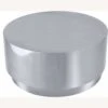 Other Coffee Table In Drum-Shaped Silver Chrome Finish