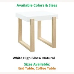 Other Coffee Table In White High Gloss Top & Natural Base -Home Furnishings Store 1500 1500 frame 0 3115