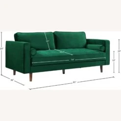Other Sofa In Green Velvet W/ Roll-Style Pillows -Home Furnishings Store 1500 1500 frame 0 3322