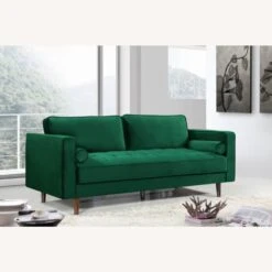 Other Sofa In Green Velvet W/ Roll-Style Pillows -Home Furnishings Store 1500 1500 frame 0 3323