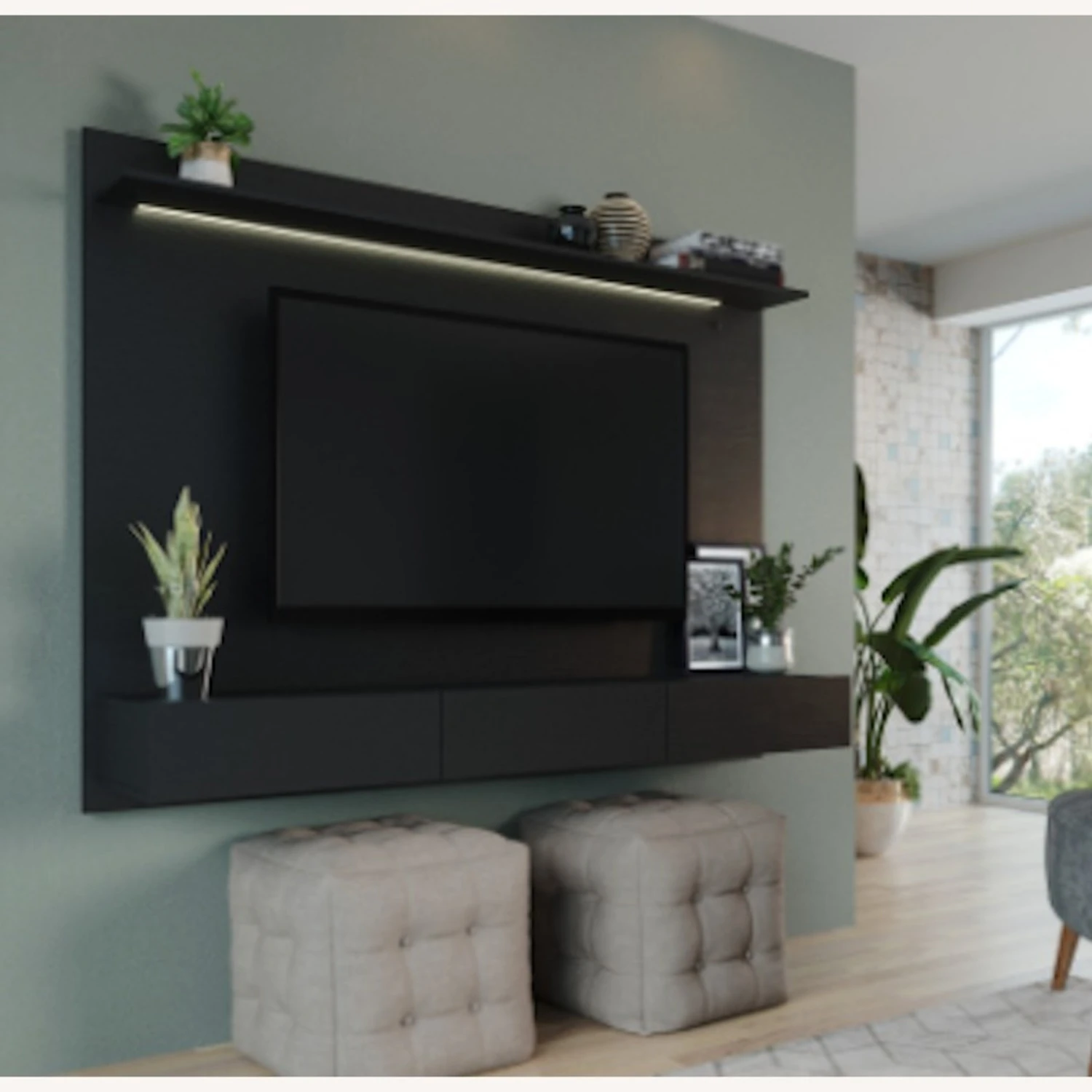 Wayfair 70" Floating Ent Centre Pre-Assembled 4 Wayfair 70" Floating Ent Centre Pre-Assembled - Image 2