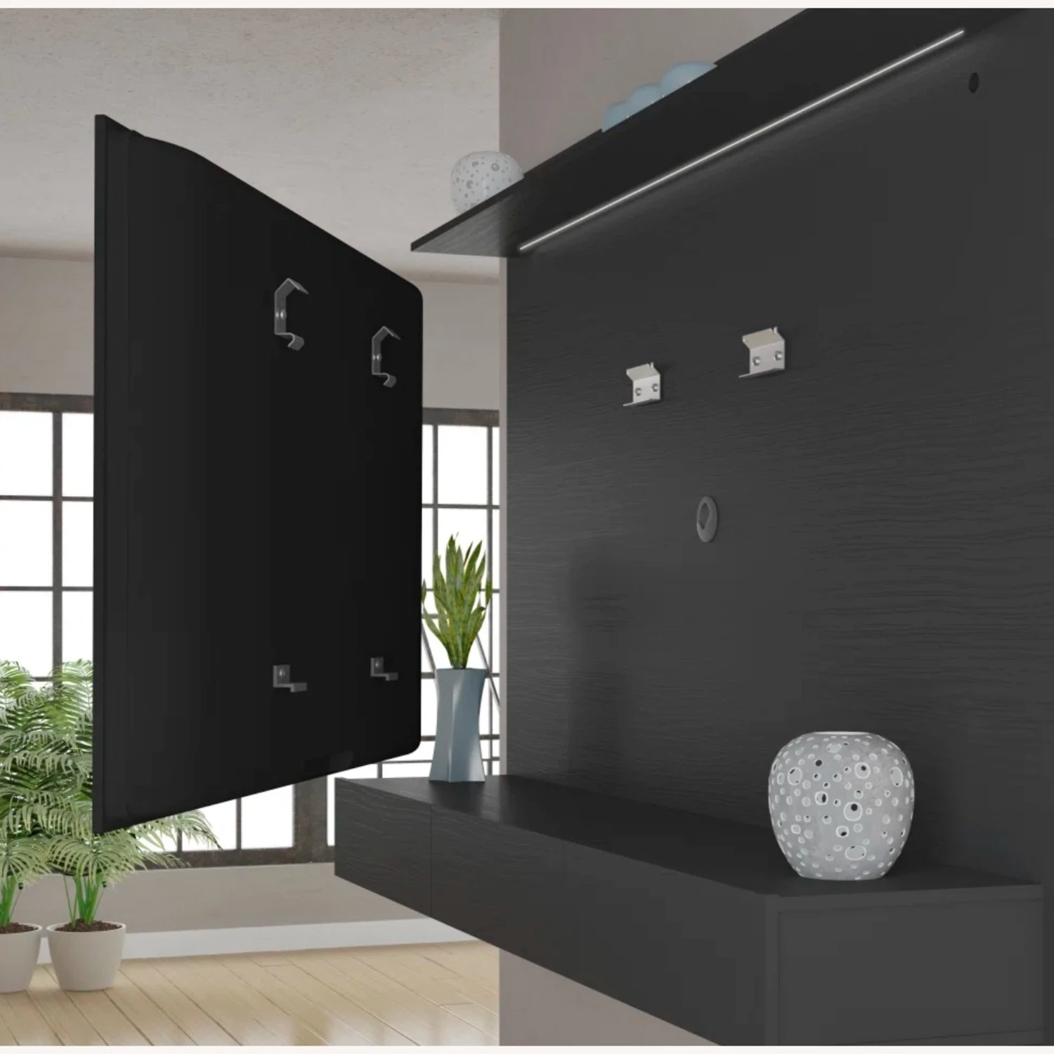 Wayfair 70" Floating Ent Centre Pre-Assembled 5 Wayfair 70" Floating Ent Centre Pre-Assembled - Image 3