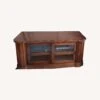 Home Goods Brown Wooden Tv Stand With Glass Doors 2 Home Goods Brown Wooden Tv Stand With Glass Doors -Home Furnishings Store 1500 1500 frame 0 3689
