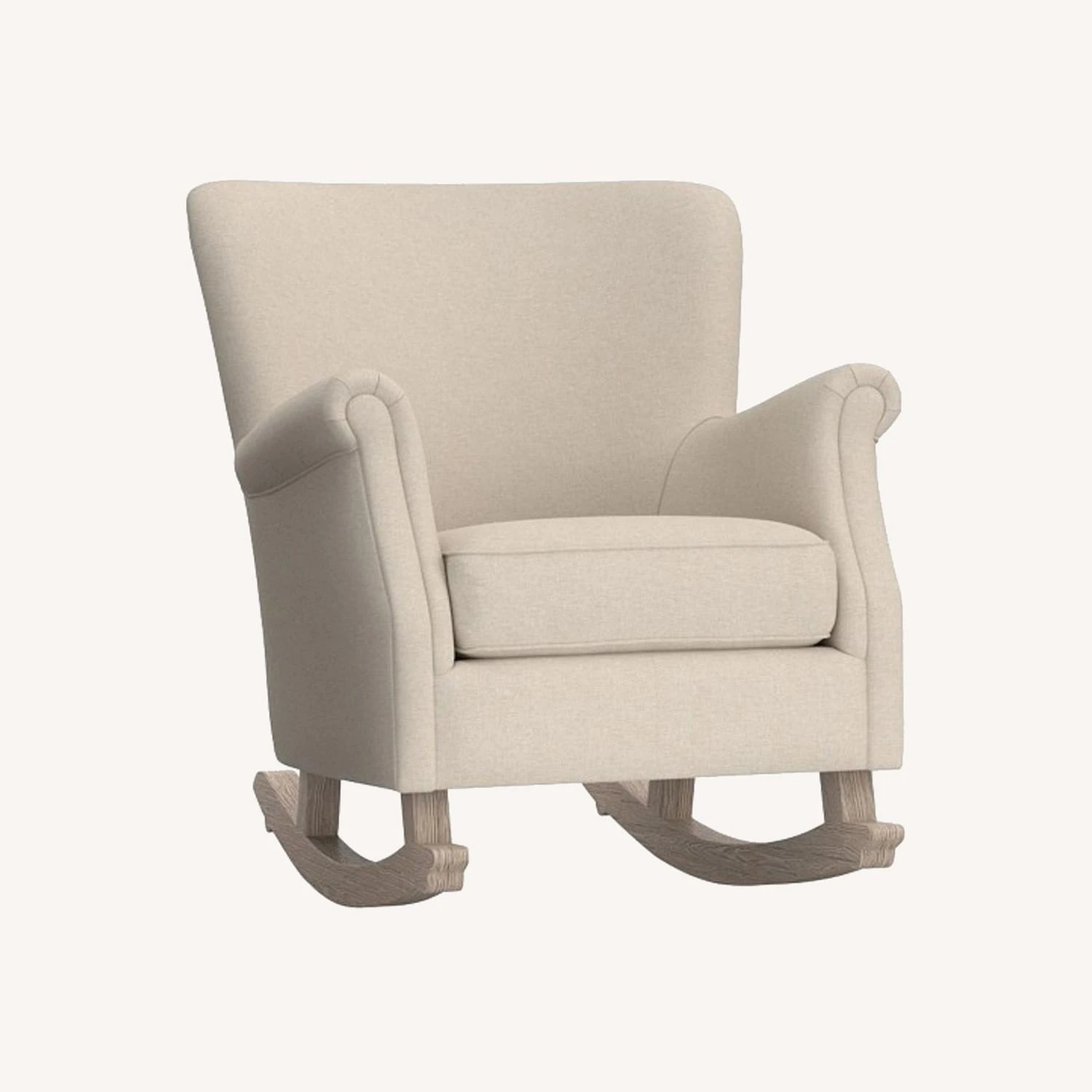 Pottery Barn Minna Small Spaces Rocker, Brushed 3 Pottery Barn Minna Small Spaces Rocker, Brushed