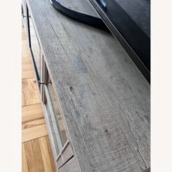 Other 58" Farmhouse TV Stand Fireplace Light Gray