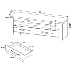 Other 59" TV Console In Mango Wood Finish
