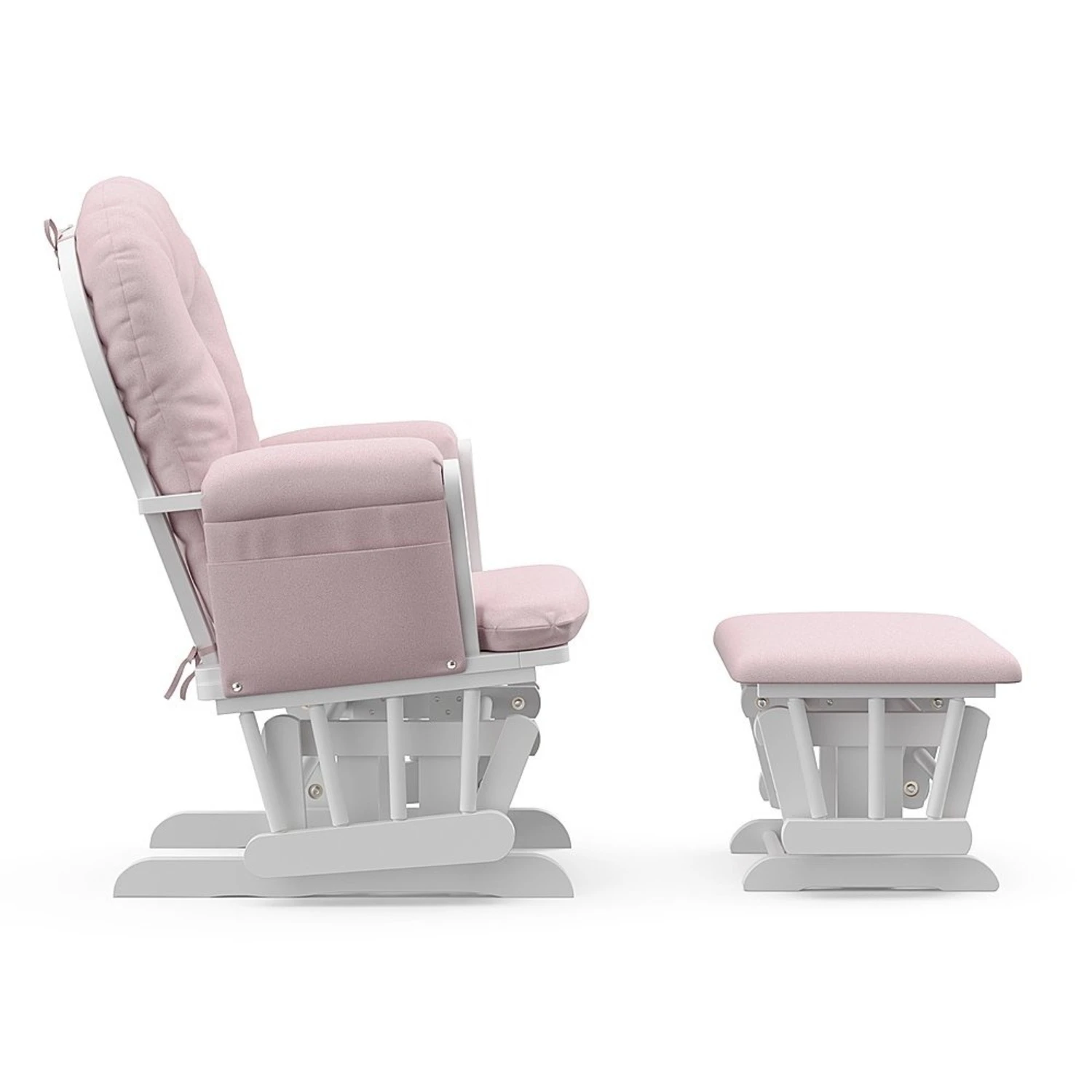 Pink Nursery Hoop Glider & Ottoman 5 Pink Nursery Hoop Glider & Ottoman - Image 3