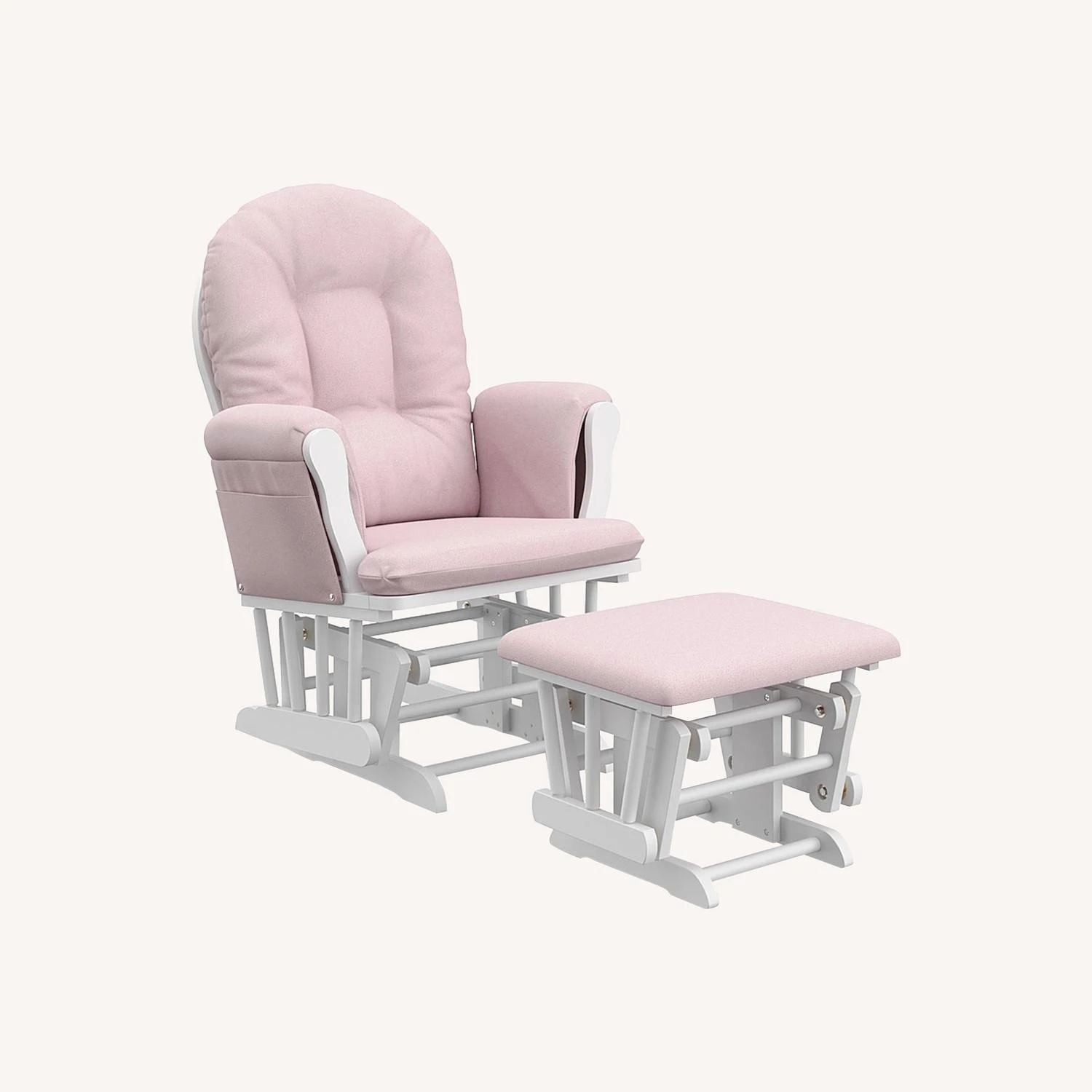 Pink Nursery Hoop Glider & Ottoman 6 Pink Nursery Hoop Glider & Ottoman - Image 4