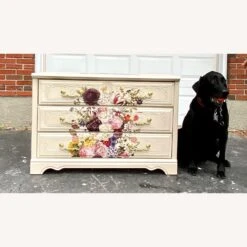 Floral Painted Vintage 3 Drawer Dresser -Home Furnishings Store 1500 1500 frame 0 3907