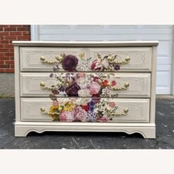 Floral Painted Vintage 3 Drawer Dresser -Home Furnishings Store 1500 1500 frame 0 3908