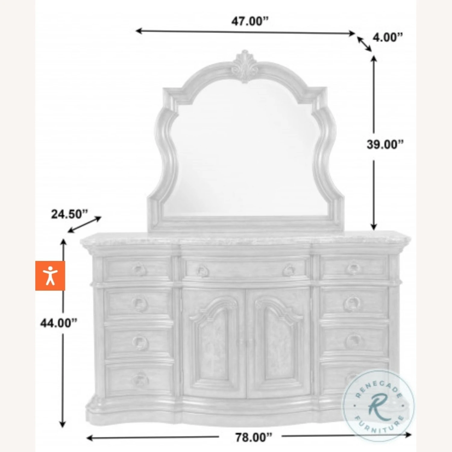 Pulaski San Mateo Dresser & Mirror Set 6 Pulaski San Mateo Dresser & Mirror Set - Image 4