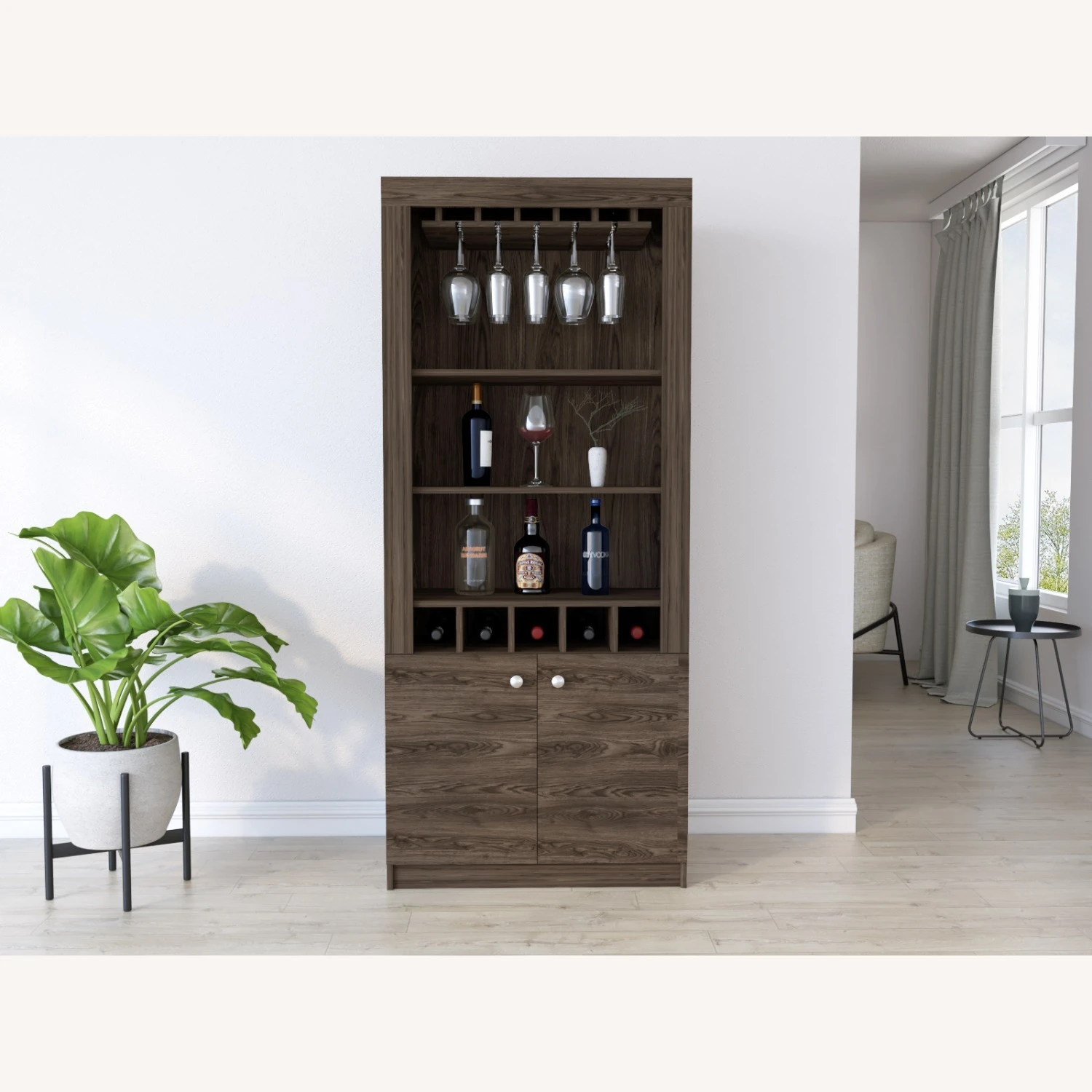 Other Margarita Bar Cabinet - Dark Walnut 5 Other Margarita Bar Cabinet - Dark Walnut - Image 3