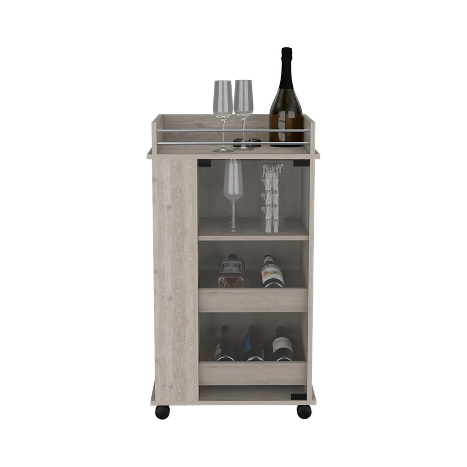 Other Beaver Bar Cart, Living Room -Light Gray 5 Other Beaver Bar Cart, Living Room -Light Gray - Image 3