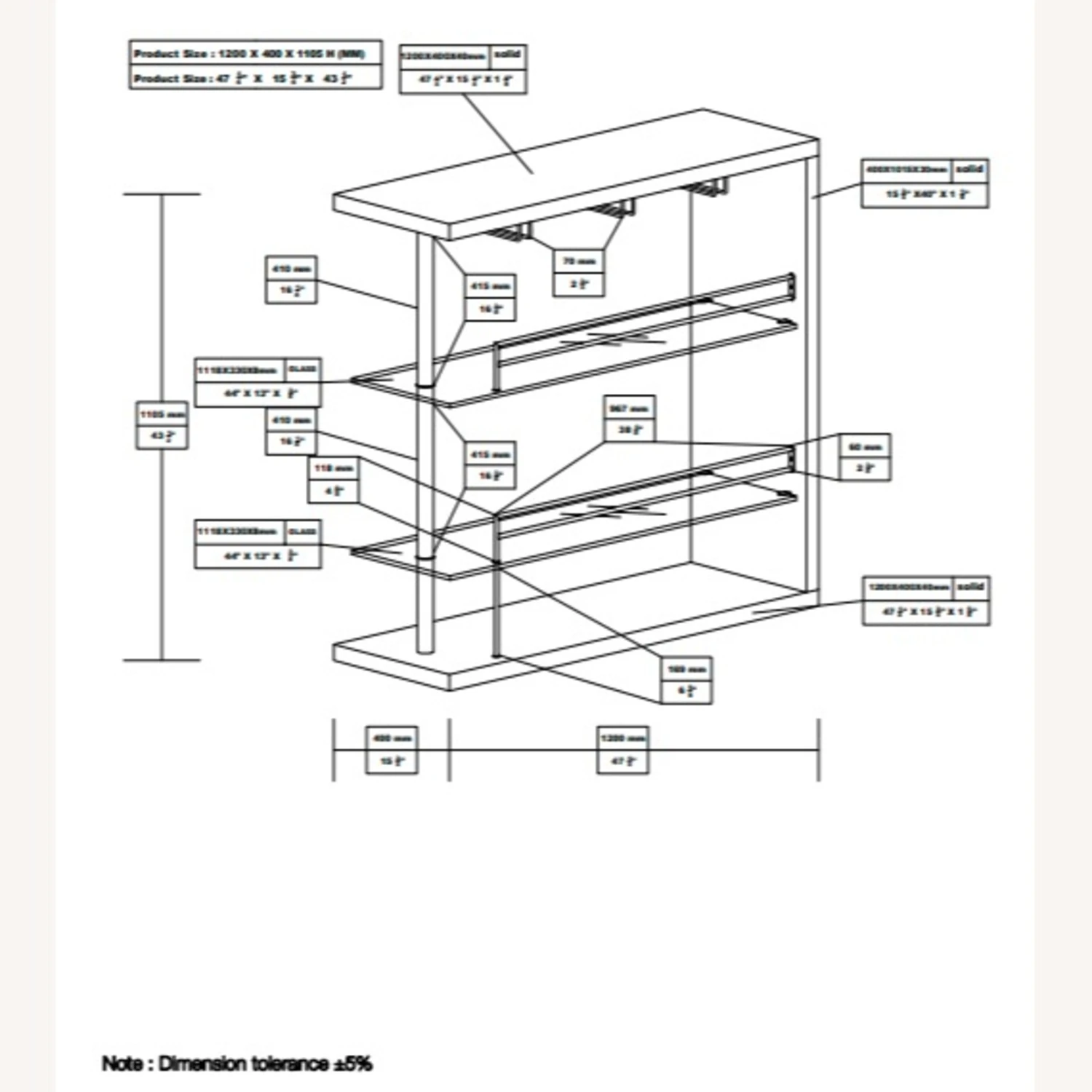Other Bar Unit In Glossy Cappuccino W/ Tempered Glass 3 Other Bar Unit In Glossy Cappuccino W/ Tempered Glass