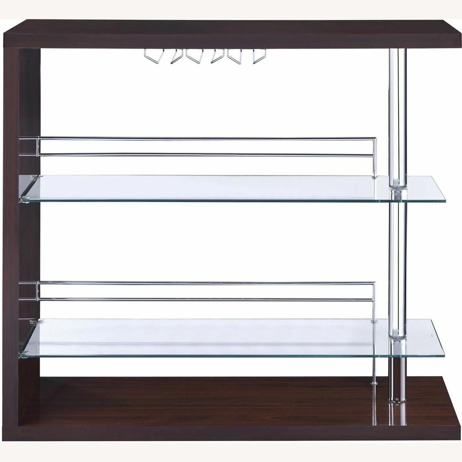 Other Bar Unit In Glossy Cappuccino W/ Tempered Glass 8 Other Bar Unit In Glossy Cappuccino W/ Tempered Glass - Image 6