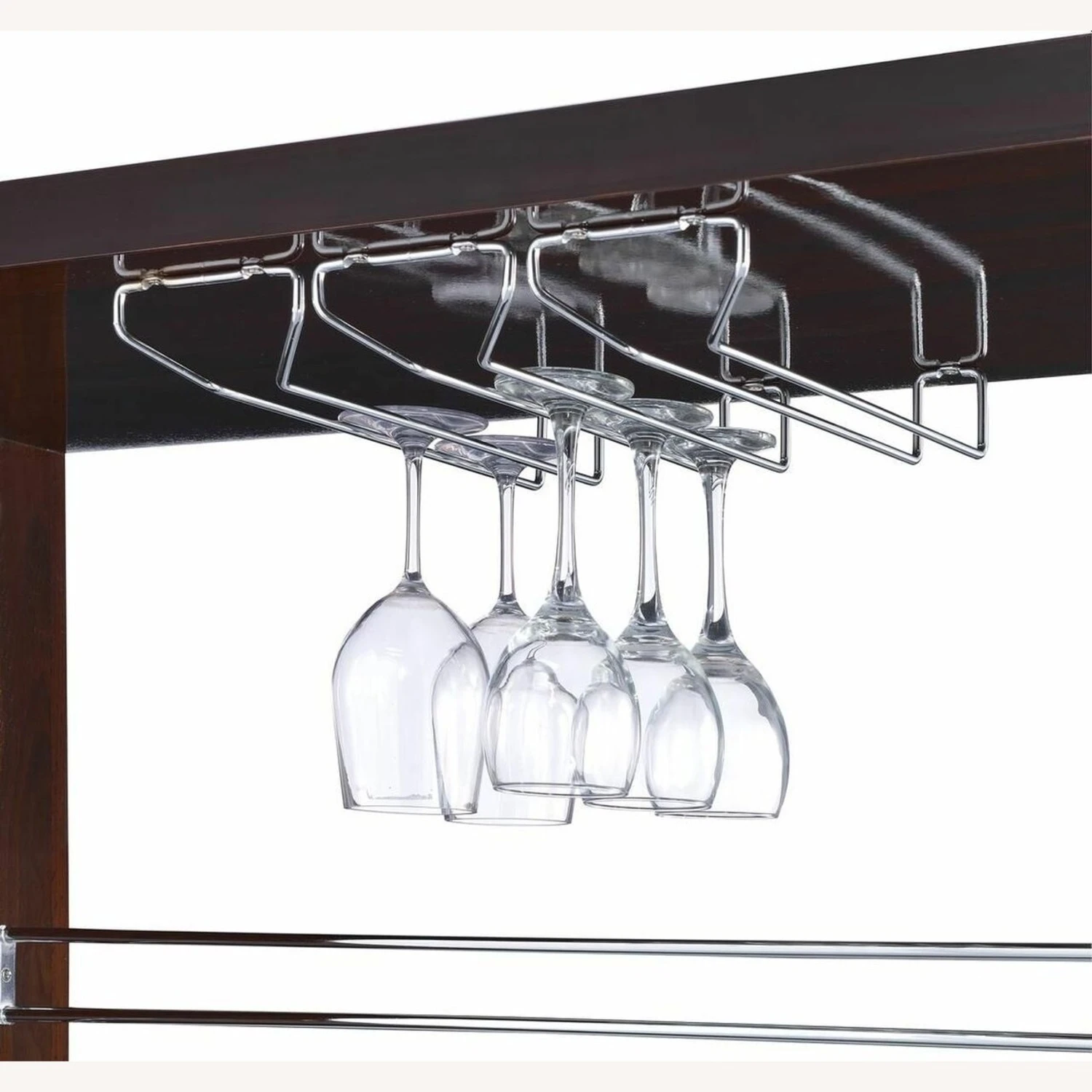 Other Bar Unit In Glossy Cappuccino W/ Tempered Glass 9 Other Bar Unit In Glossy Cappuccino W/ Tempered Glass - Image 7