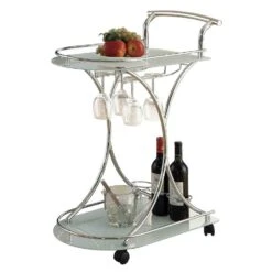 Other Modern Serving Cart In Steel Frame & Frosted Glass Shelves -Home Furnishings Store 1500 1500 frame 0 4311