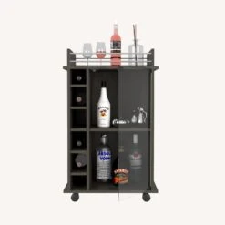 Other Baltimore Bar Cart, Six Wine Cubbies - Espresso