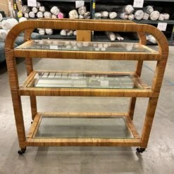 West Elm Rounded Wood Bar Cart
