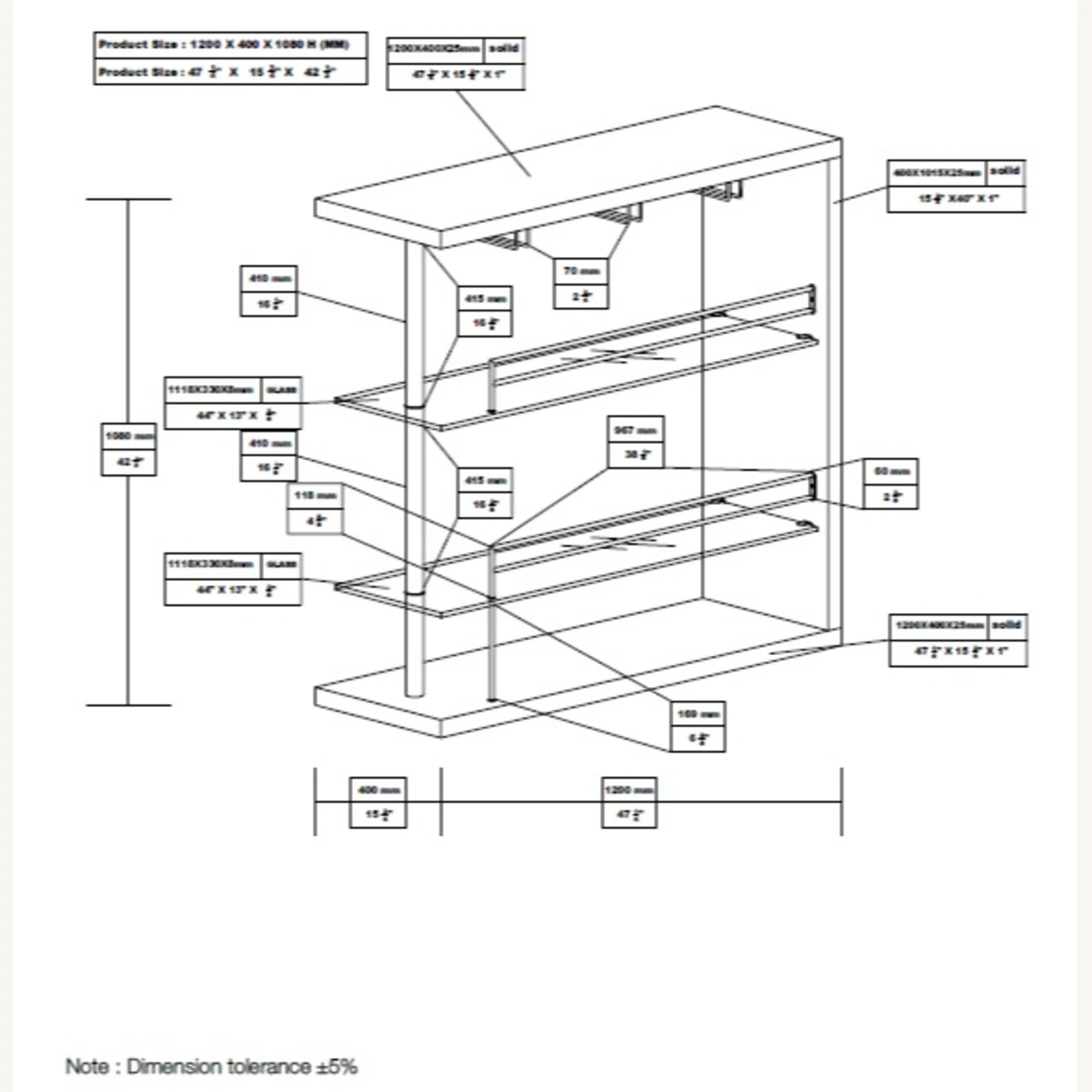 Other Bar Unit In Weathered Grey & Clear Glass Finish 4 Other Bar Unit In Weathered Grey & Clear Glass Finish - Image 2