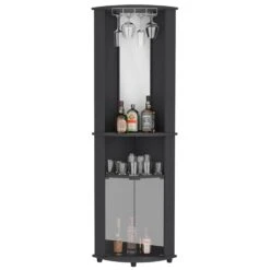 Other Corner Bar Cabinet Rialto, 3 Shelves, Black Finish -Home Furnishings Store 1500 1500 frame 0 4450