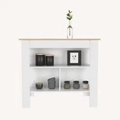 Other Dozza Kitchen Island Antibacterial-Light Oak/White