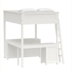 Pottery Barn Teen Beadboard Loft Bed White