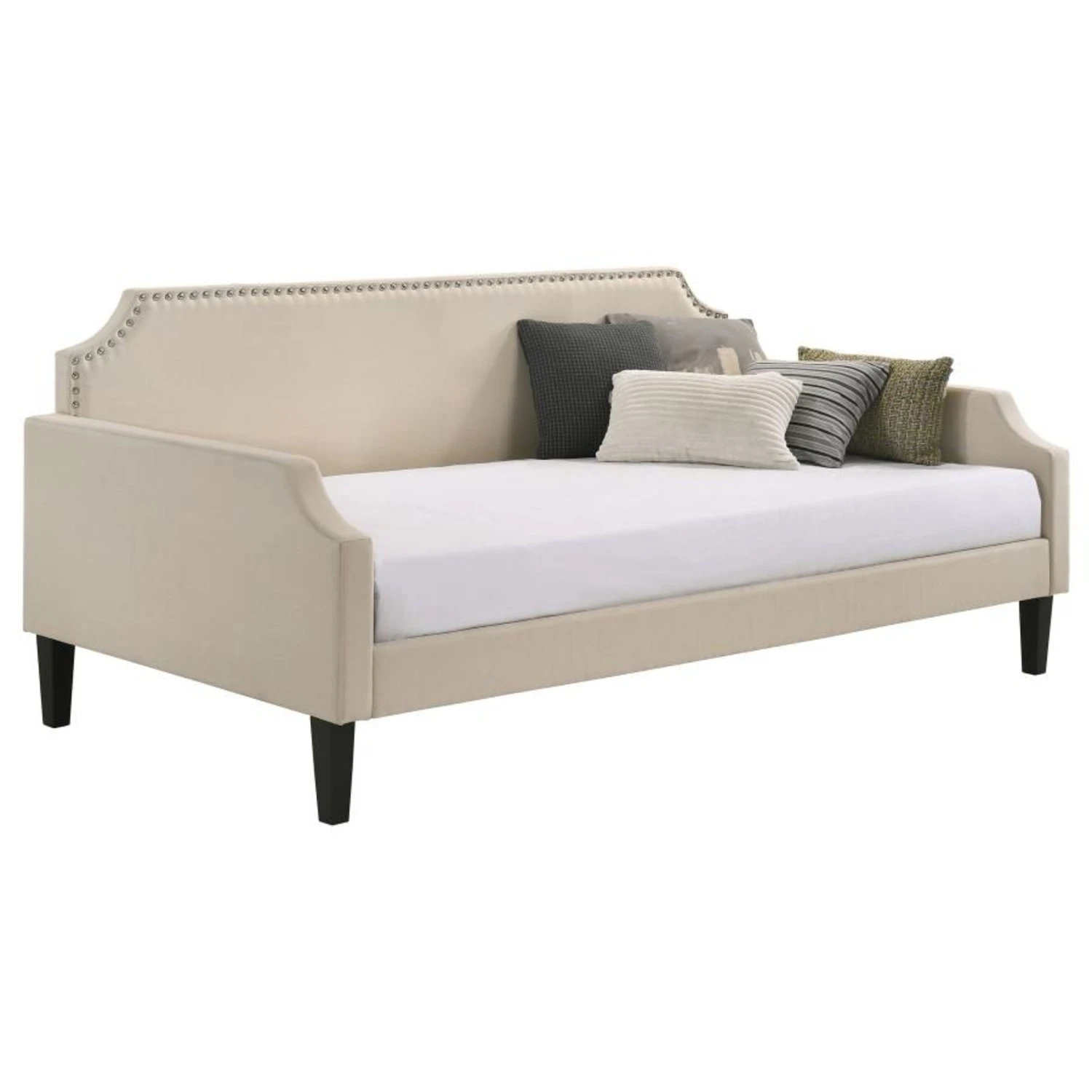 Other Twin Daybed In Taupe Woven Fabric W Slat Kits 11 Other Twin Daybed In Taupe Woven Fabric W Slat Kits - Image 9