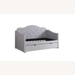 Other Twin Daybed In Pearlescent Grey Leatherette -Home Furnishings Store 1500 1500 frame 0 4780