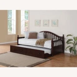 Other Twin Daybed W/ Trundle In Cappuccino Wood Finish 9 Other Twin Daybed W/ Trundle In Cappuccino Wood Finish -Home Furnishings Store 1500 1500 frame 0 4790