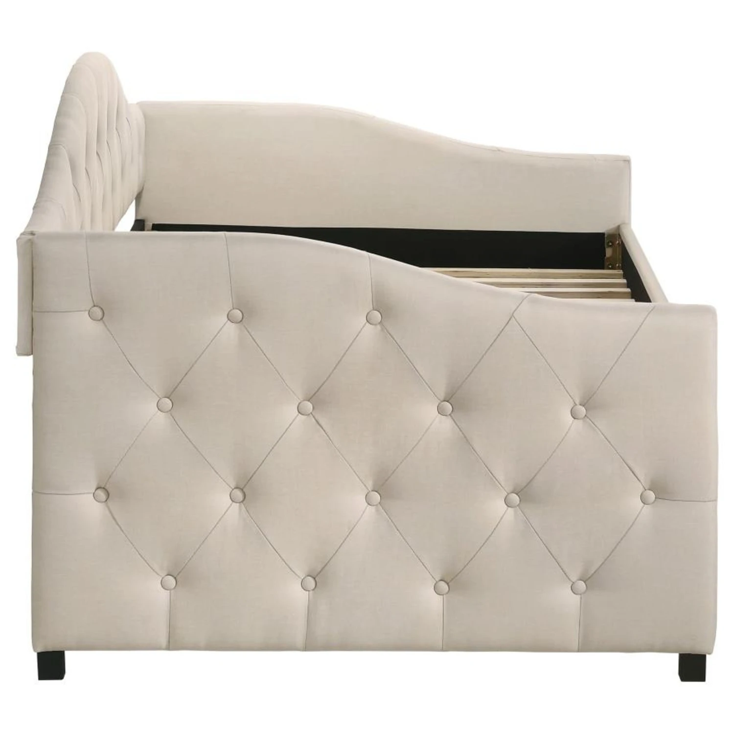 Other Daybed In Taupe Woven Fabric With Pullout Trundle 7 Other Daybed In Taupe Woven Fabric With Pullout Trundle - Image 5