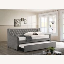 Other Twin Daybed In Grey Velvet W/ Trundle -Home Furnishings Store 1500 1500 frame 0 4853