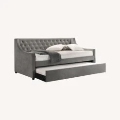 Other Twin Daybed In Grey Velvet W/ Trundle -Home Furnishings Store 1500 1500 frame 0 4854