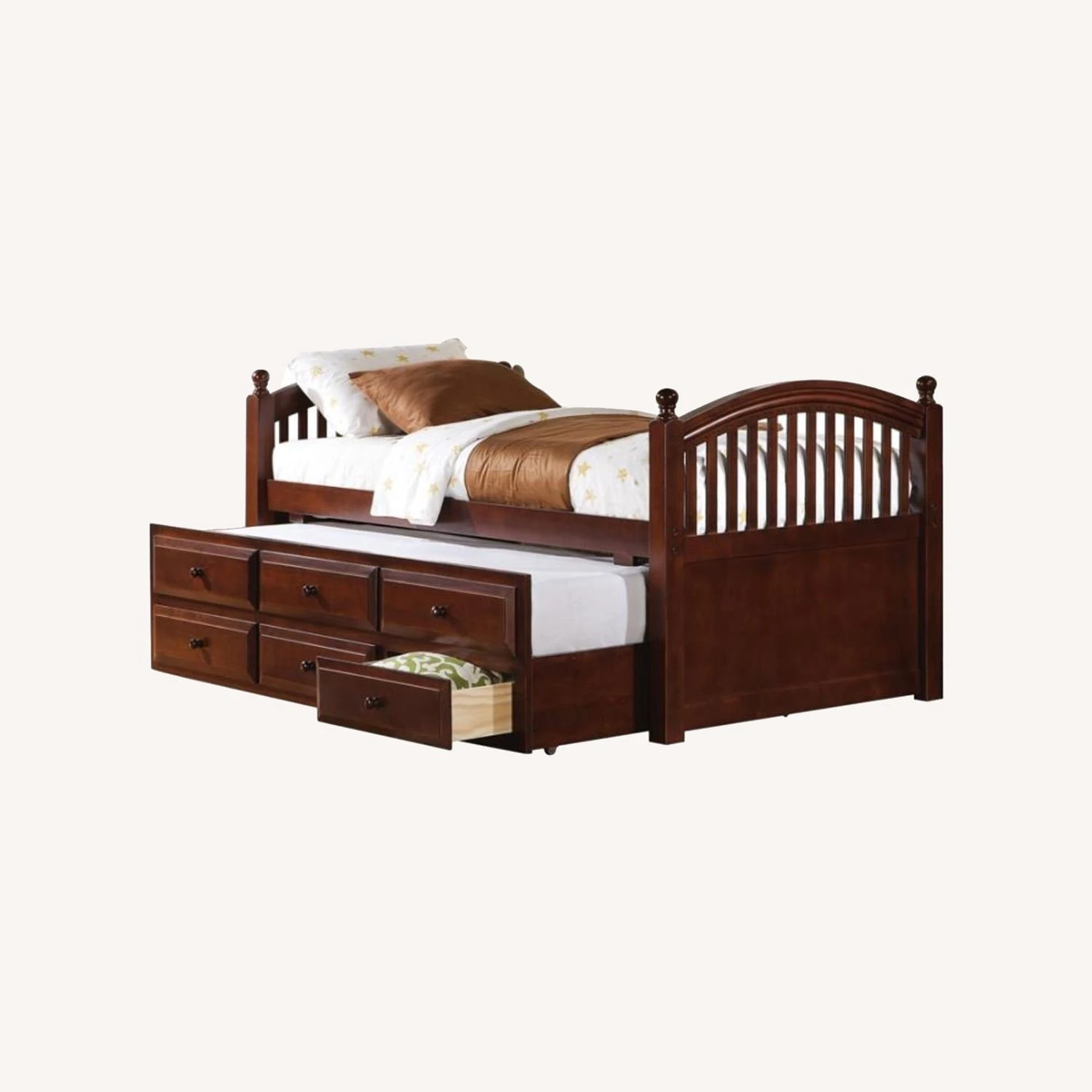 Other Twin Daybed In Chestnut Finish W/ Trundle 4 Other Twin Daybed In Chestnut Finish W/ Trundle - Image 2