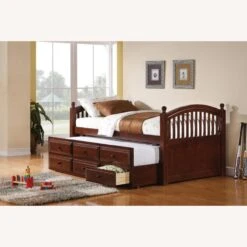 Other Twin Daybed In Chestnut Finish W/ Trundle 8 Other Twin Daybed In Chestnut Finish W/ Trundle -Home Furnishings Store 1500 1500 frame 0 4868