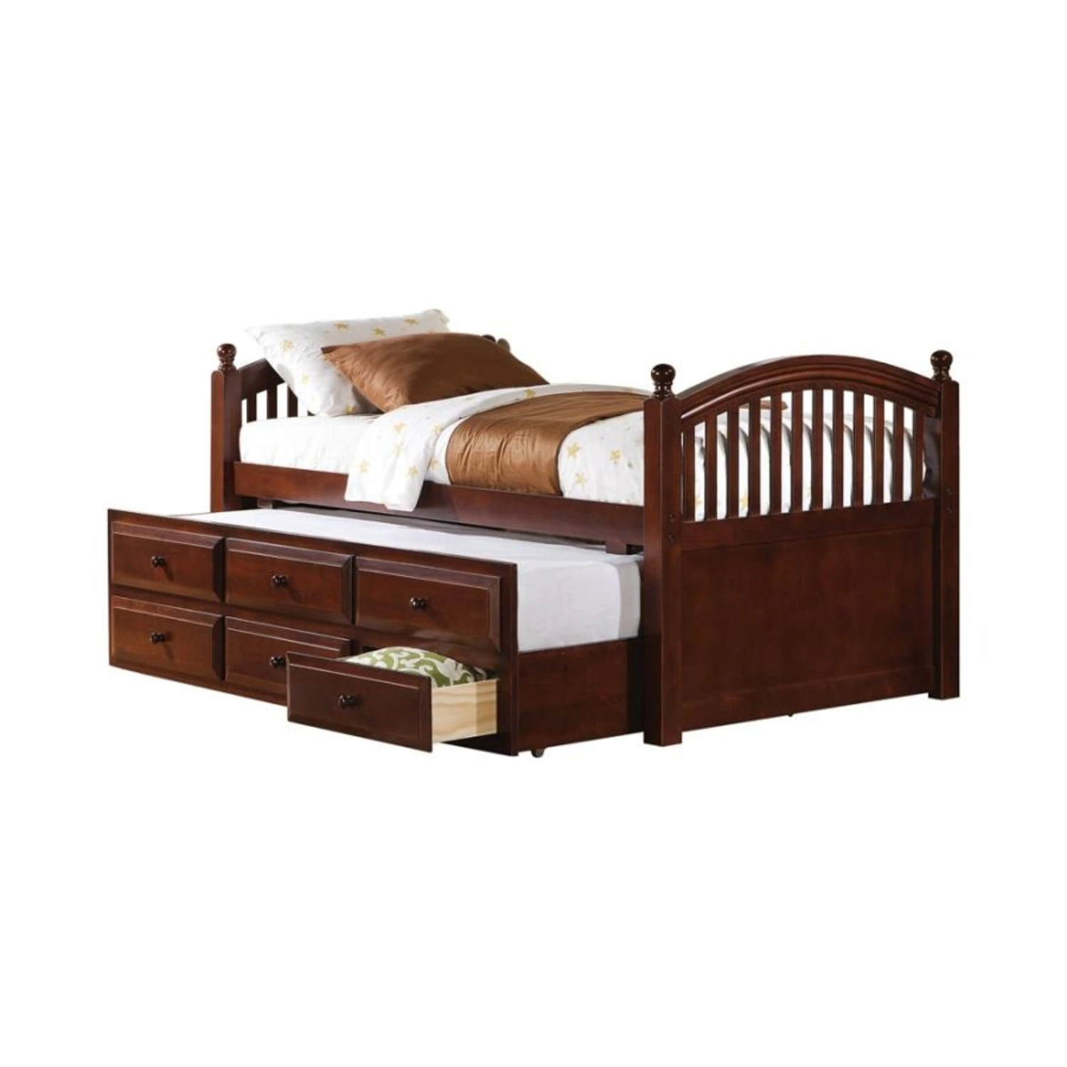 Other Twin Daybed In Chestnut Finish W/ Trundle 6 Other Twin Daybed In Chestnut Finish W/ Trundle - Image 4