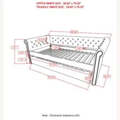 Other Twin Daybed W/ Trundle In Grey Fabric Upholstery 8 Other Twin Daybed W/ Trundle In Grey Fabric Upholstery -Home Furnishings Store 1500 1500 frame 0 4902