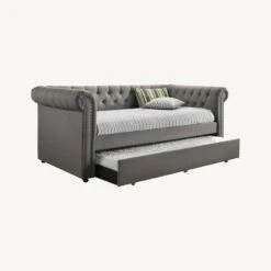 Other Twin Daybed W/ Trundle In Grey Fabric Upholstery 9 Other Twin Daybed W/ Trundle In Grey Fabric Upholstery -Home Furnishings Store 1500 1500 frame 0 4903