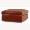 Rust Velvet Storage Ottoman Blue Piping 26x26 -Home Furnishings Store 1500 1500 frame 0 4918
