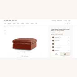 Rust Velvet Storage Ottoman Blue Piping 26x26 12 Rust Velvet Storage Ottoman Blue Piping 26x26 -Home Furnishings Store 1500 1500 frame 0 4921