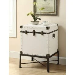Other Lift Top Accent Cabinet In White W/ Nailhead Accent -Home Furnishings Store 1500 1500 frame 0 4937