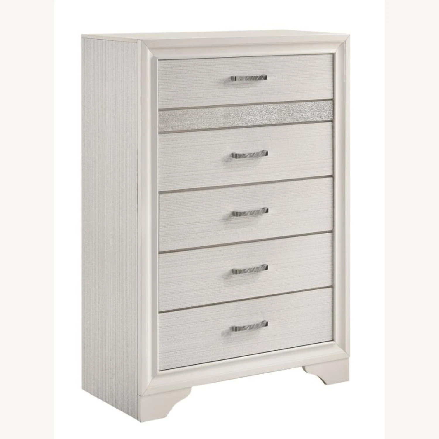 Other Chest In White Finish W/ Rhinestones Handle 3 Other Chest In White Finish W/ Rhinestones Handle