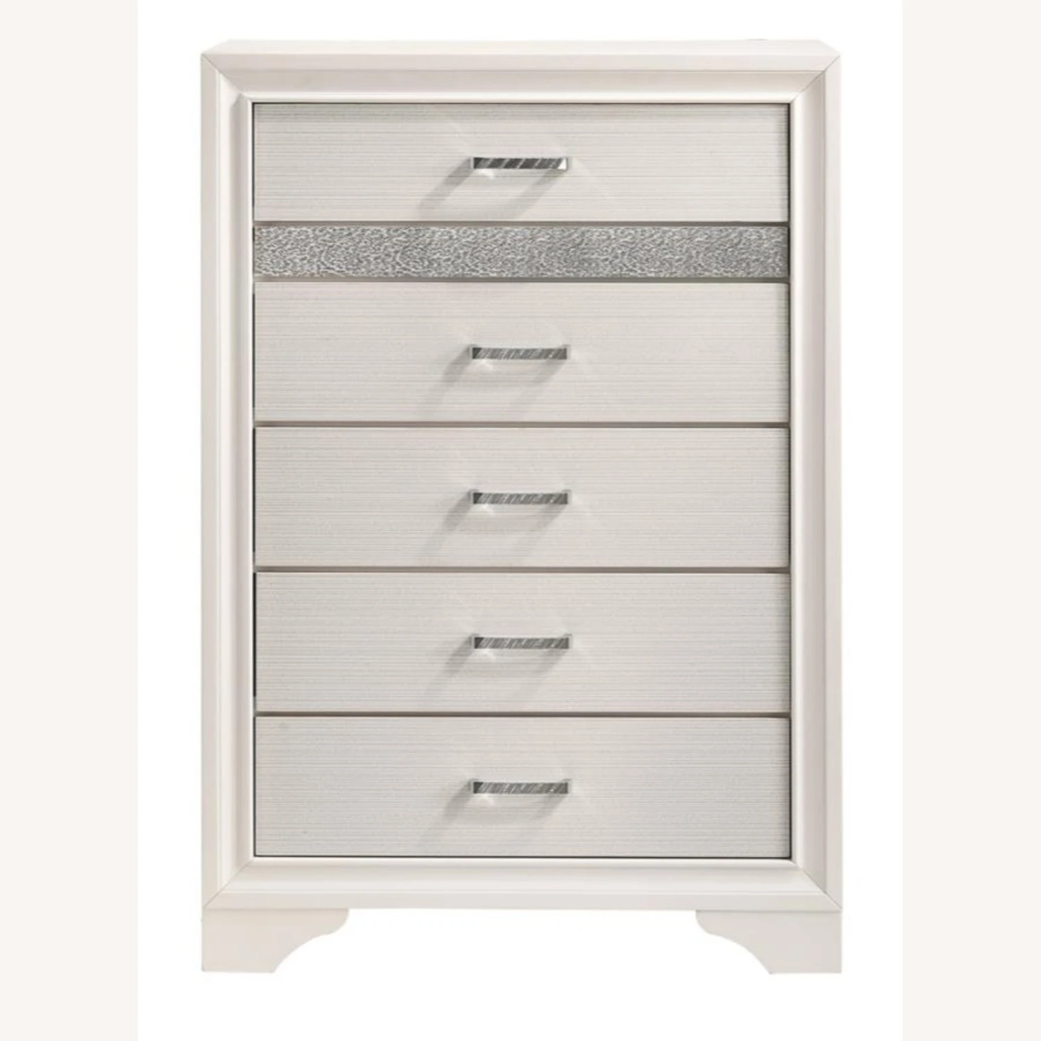 Other Chest In White Finish W/ Rhinestones Handle 10 Other Chest In White Finish W/ Rhinestones Handle - Image 8
