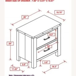Other Rustic Style Nightstand In Solid Wood Multi-Tonal Finish -Home Furnishings Store 1500 1500 frame 0 5033