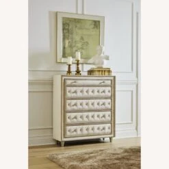 Other Chest In Champagne Wood & Camel Fabric Finish -Home Furnishings Store 1500 1500 frame 0 5075