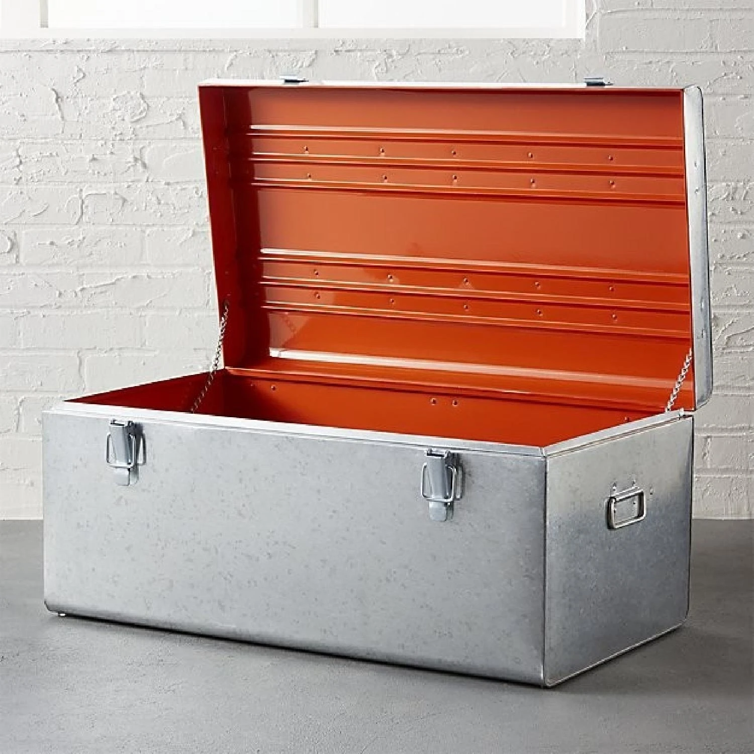 CB2 Galvanized Trunk 5 CB2 Galvanized Trunk - Image 3