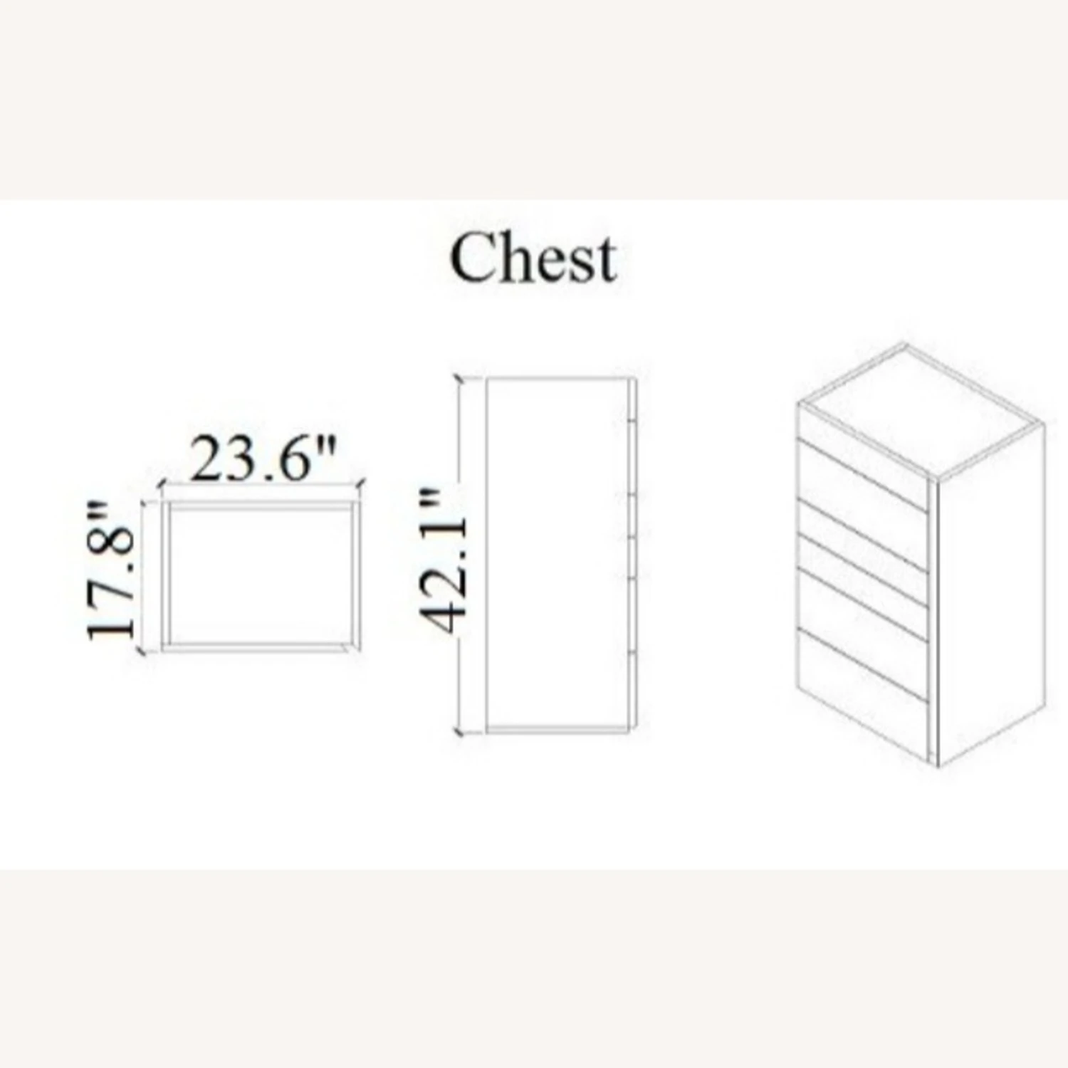 Other Chest In Natural Grey Veneer Finish 6 Other Chest In Natural Grey Veneer Finish - Image 4