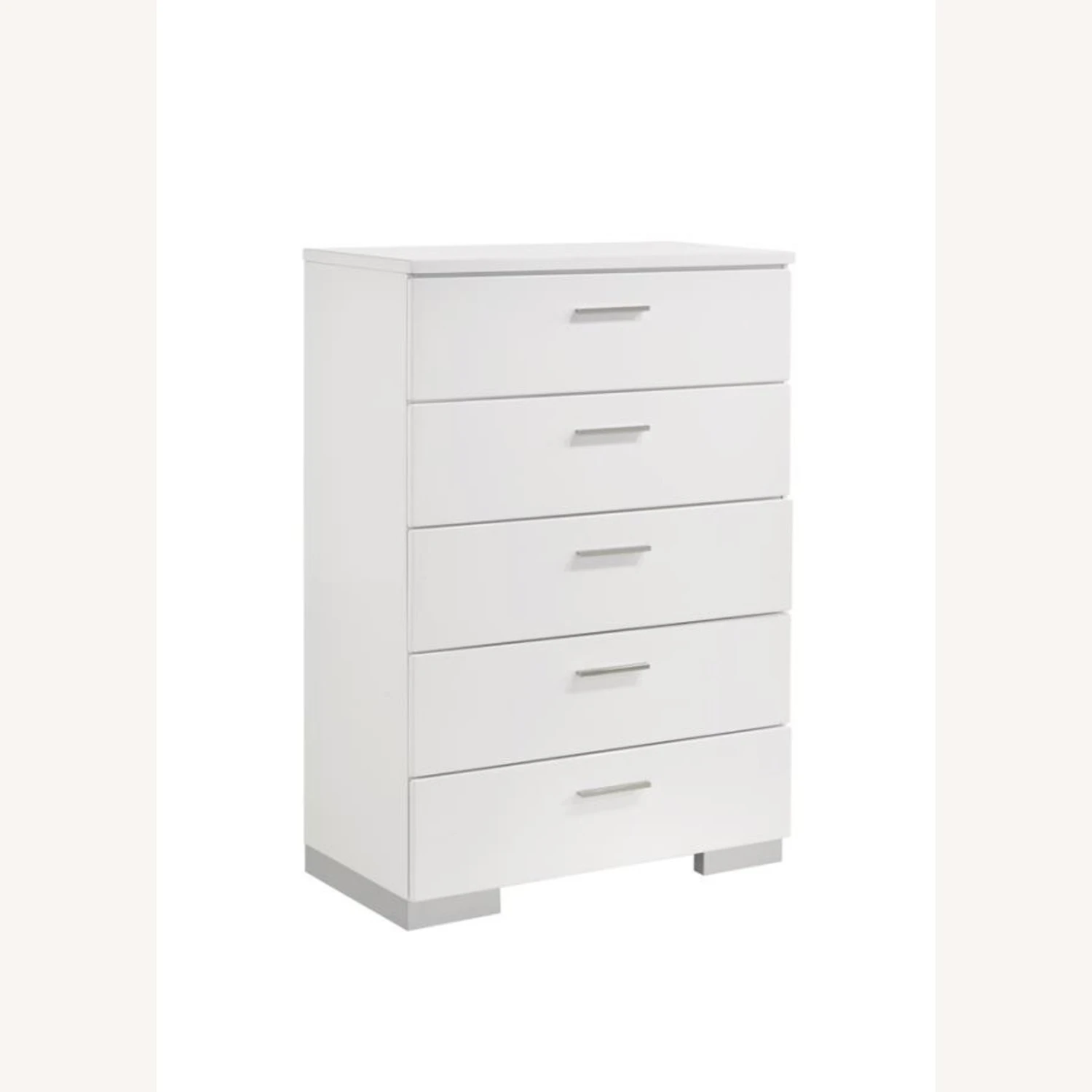 Other Chest In Glossy White W/ Chrome Metal Handles 7 Other Chest In Glossy White W/ Chrome Metal Handles - Image 5