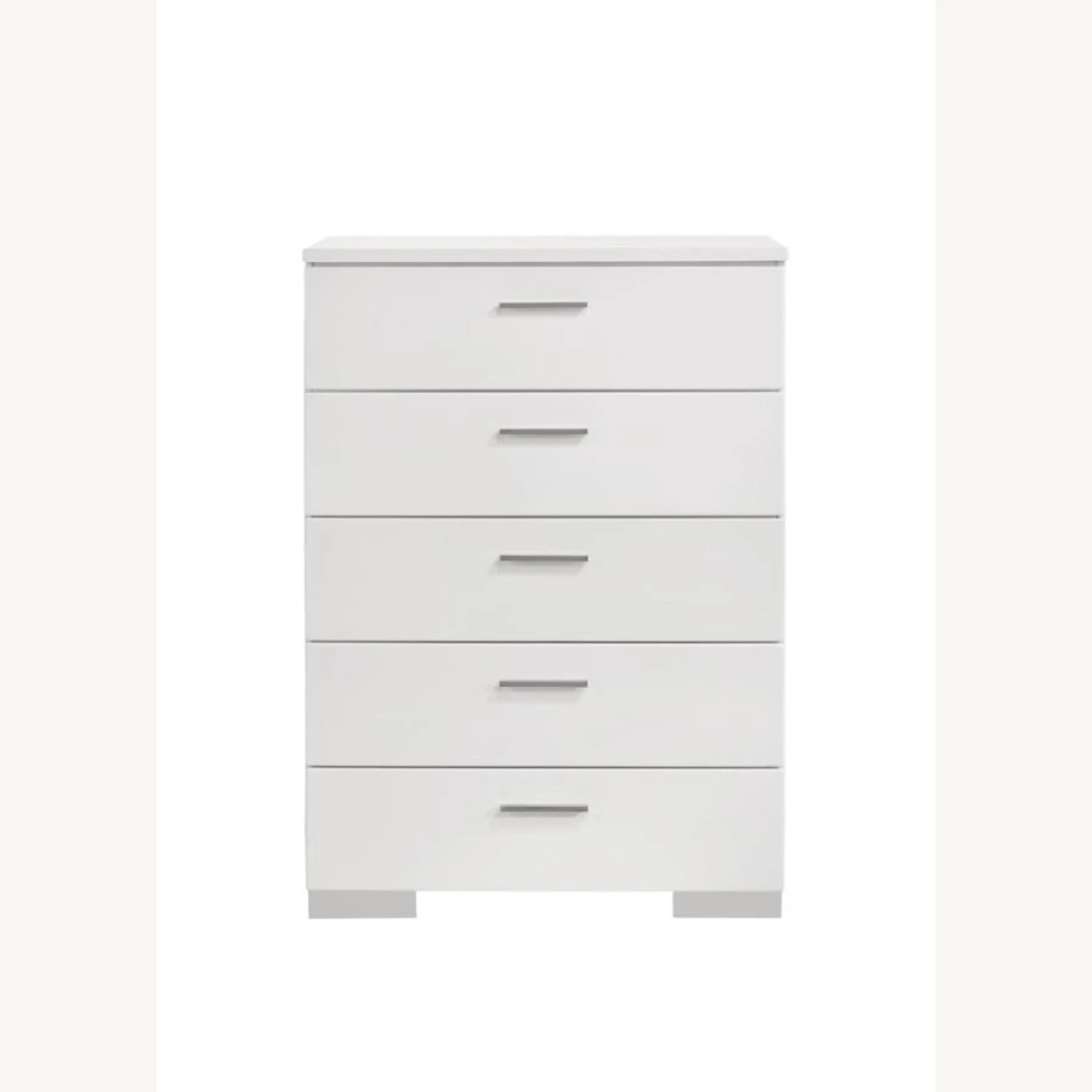 Other Chest In Glossy White W/ Chrome Metal Handles 9 Other Chest In Glossy White W/ Chrome Metal Handles - Image 7